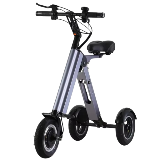 Skládacia elektrická trojkolka 250 W 36 V mobility scooter bezkartáčový motor lithiová batéria 7,8 Ah nosnosť 120 kg šedá pre dospelých