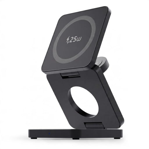 Skladacia magnetická bezdrôtová nabíjačka 3v1 Qi2.2 25 W Pre iPhone Apple Watch a AirPods Cestovný nabíjací stojan