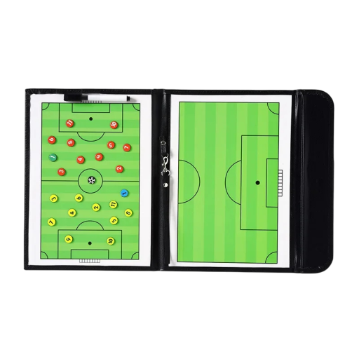Skladacia magnetická taktická tabuľa 53 x 31,5 cm pre futbalových trénerov Vizuálne plánovanie hry Magnety v puzdre na zips na prenášanie