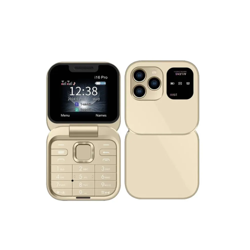 Składany mini telefon SERVO i16 Pro 2G Flip 2SIM 1,77&quot; TFT Latarka LED Radio FM typu C Gniazdo 3,5 mm microSD 1000 mAh Bluetooth Wielojęzyczny
