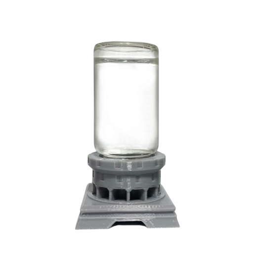 Skleněné napájecí krmítko pro mravence 20 ml s dávkovacím podstavcem sklo plast průhledné pro krmení mravenců