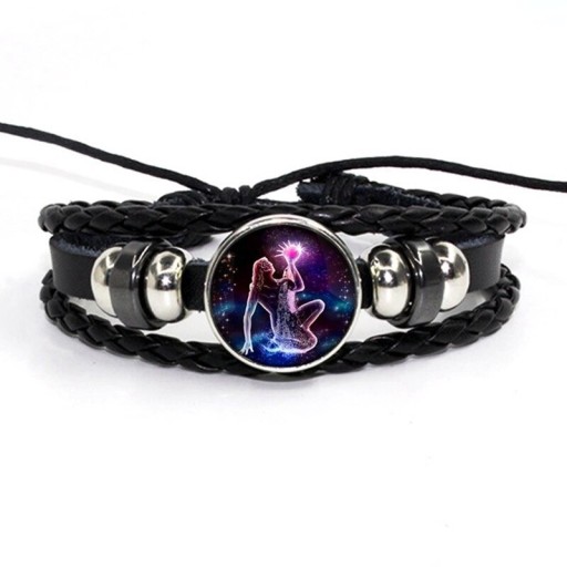 Skórzana bransoletka znak zodiaku
