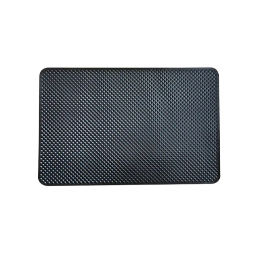Skridsikker måtte til bilens instrumentbræt, 20 x 13 cm, PVC materiale, sort holder til telefon og små genstande