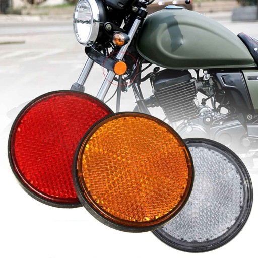 Skru-på motorcykelrefleks 2 stk.