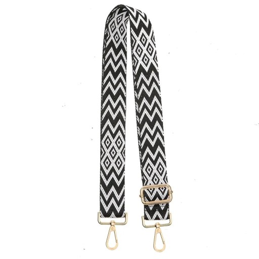 Skulderrem til taske 80–140 x 3,8 cm Moderne geometrisk mønster med rhombusser Justerbar bred crossbody rem til taske