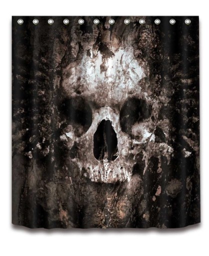 Skull duschdraperi