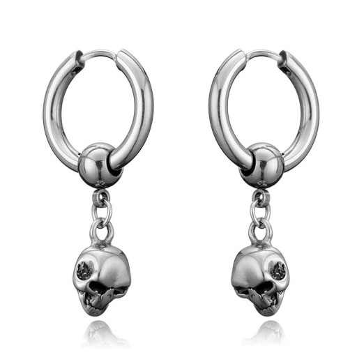 Skull Hoop Earrings