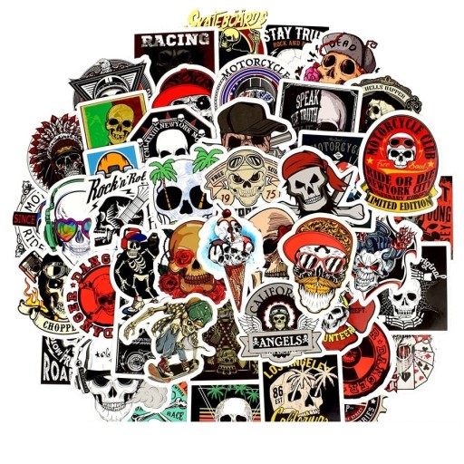 Skull klistermärken 50 st E196