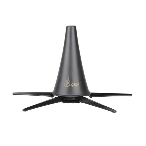 SLADE opvouwbare standaard voor klarinet 10,5 x 5,8 cm Zwarte metalen standaard met vijf poten Draagbare uitschuifbare standaard ABS + metaal Stabiele standaard voor blaasinstrumenten