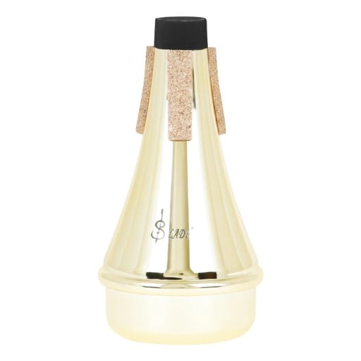 SLADE trombita hangtompító 13,3 x 2,1 x 7 cm Arany alumínium hangtompító adapter puha interfésszel Kezdőknek Hangtompító trombitához csökkentett zajjal