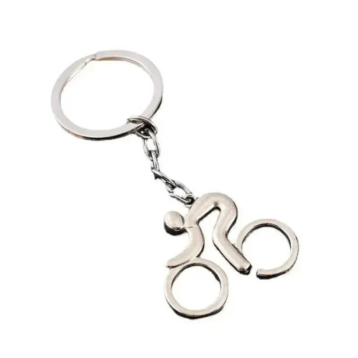 Sleutelhanger 4 cm Fietser Metaallegering Metalen Ring Sportieve Decoratie voor Sleutels Rugzak Handtas Cadeau voor Fietsers