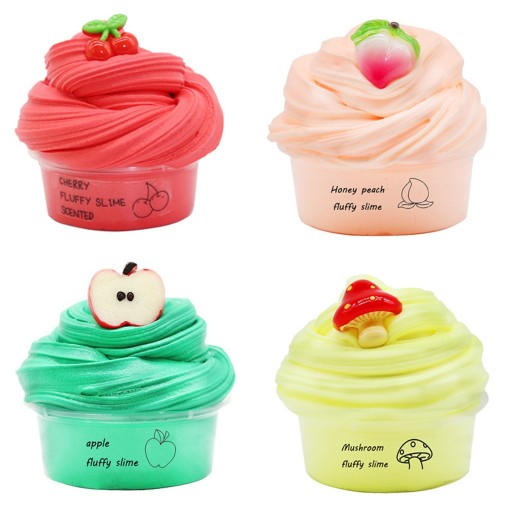 Slime esponjoso antiestrés con decoración