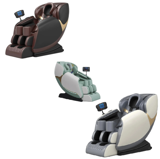 Slimme massagestoel voor het hele lichaam LCD-display 112 × 75 × 110 cm 220 V 120 W luchtkussens massage van voeten, rug en schouders