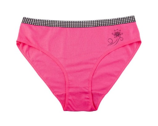 Slip mit kariertem Besatz