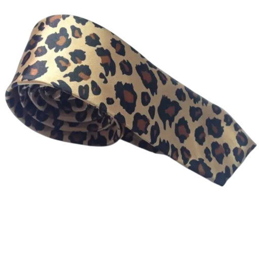 Slips med leopardmønster 145 x 5 cm Stilfuldt unisex slips Originalt skjortetilbehør Moderigtigt mønster Elegant og trendy tilbehør
