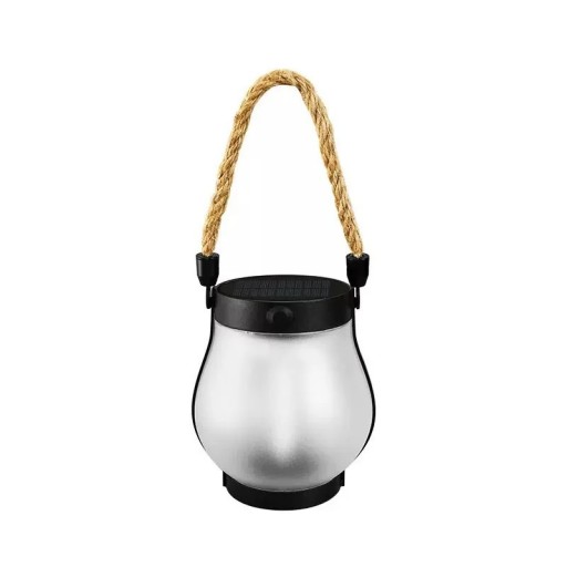 Słoneczna lampa LED z efektem płomienia z ładowaniem Type-C wodoodporna lampa wisząca czarna do ogrodu na taras kemping