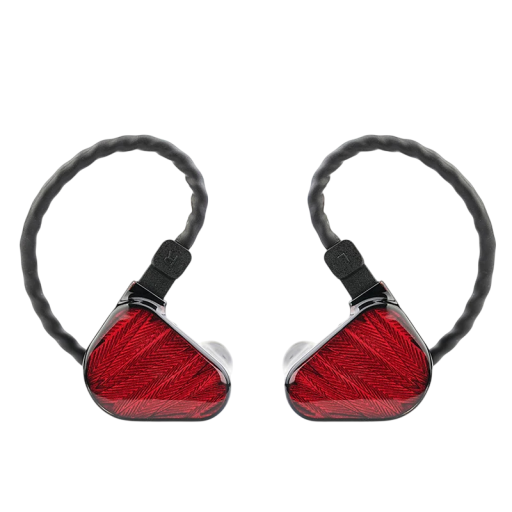 Sluchátka do uší TRUTHEAR x Crinacle ZERO:RED s duálními dynamickými měniči 10 mm i 7,8 mm 2pin kabel 0,78 mm červená pro poslech hudby
