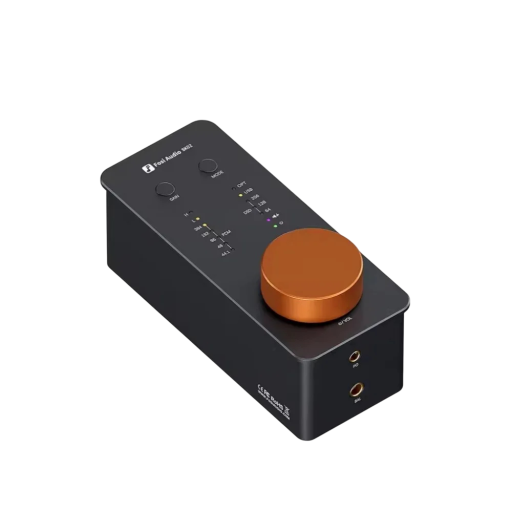 Sluchátkový zesilovač a audio dekodér SK02 s čipem ES9038Q2M DSD 256 a PCM 32 bit i 384 kHz výstupy 4,4 mm a 3,5 mm hliníkový do studia