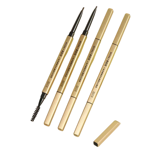 Small Golden Eyebrow Pencil Waterproof and Sweat-Resistant Long-Lasting Ultra-Fine Precision Pencil Brush for Eyebrow Shaping