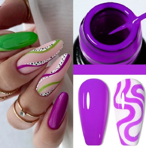 Smalto gel per decorazioni unghie Smalto gel liner a lunga durata Smalto per unghie per creare linee sottili Smalto gel con pennello sottile e affilato per decorazioni