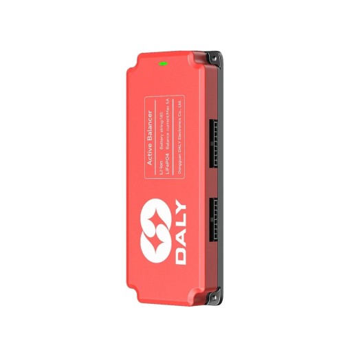 Smart aktiv balancer Daly 14S 5 A BMS til Li-ion og LiFePO4 batterier med celleudligning 163 x 65 x 21 mm rød solarlagring