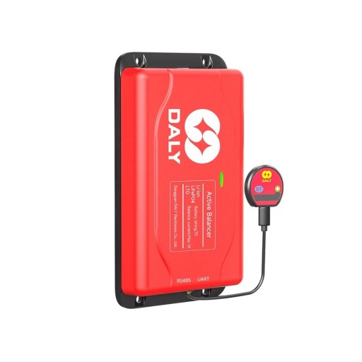 Smart aktiv balancer Daly 7S 1 A BMS med Bluetooth til Li-ion og LiFePO4 batterier 65 x 115 x 19 mm rød hjemme- og solenergilagring