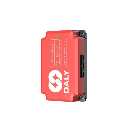 Smart aktiv balancer Daly 7S 5 A BMS til Li-ion og LiFePO4 batterier med celleudligning 97 x 65 x 21 mm rød solarlagring