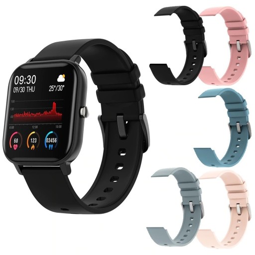 Smart Watch with 5 Replacement Straps