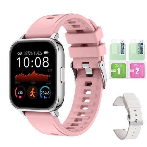 Smart Watch with Replacement Strap and Protective Film