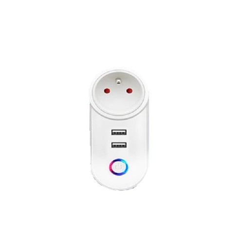 Smart Wi-Fi-uttag med 2x USB-portar