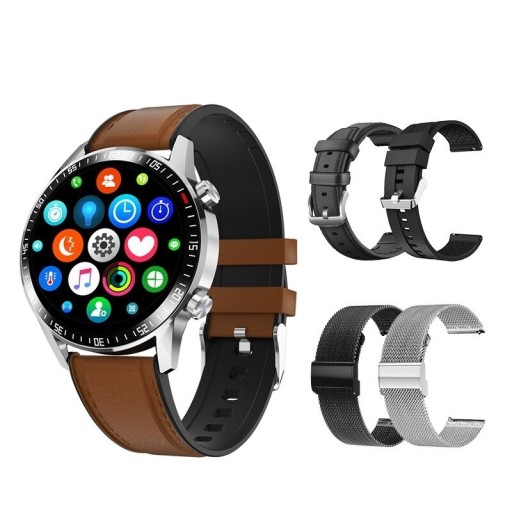 Smartwatch mit 4 austauschbaren Armbändern