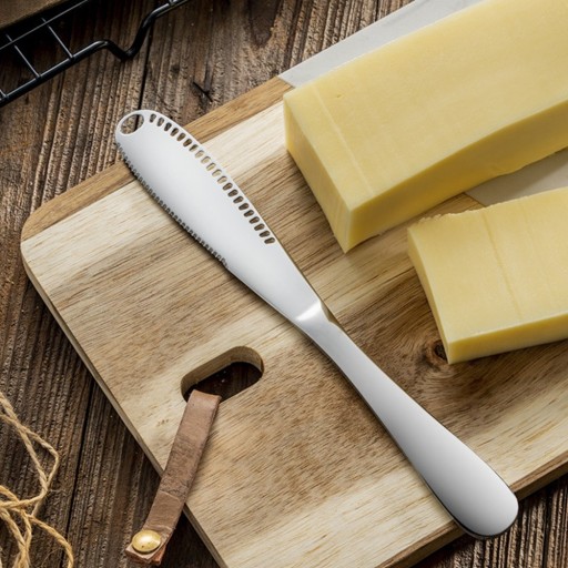 Smørkniv i rustfrit stål med savtakket kant