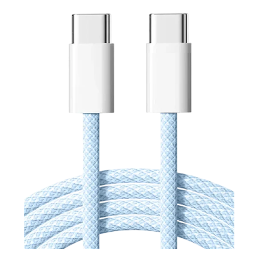 Snabbladdningskabel 60W dubbel USB C och Type C-kabel 1 m PD 6A för snabbladdning och datasynkronisering