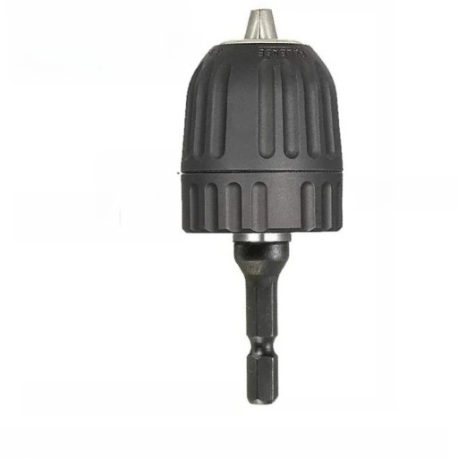 Snelwisselboorhouder zonder sleutel met een klembereik van 0,8 tot 10 mm en een zeshoekige shank van 1/4" met een schroefdraad van 3/8" 24UNF zwart voor boormachines en schroevendraaiers