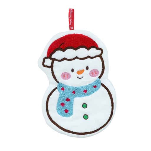 Śnieżynkowy ręcznik do rąk z pętelką 18 × 30,5 cm polar biały czerwony niebieski zawieszany ręcznik do kuchni i łazienki
