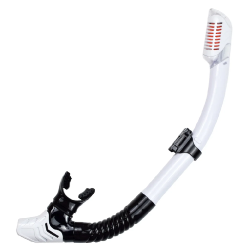 Snorkel voor duiken met luchtventiel PC+TPR+silikon Duurzaam mondstuk Comfortabel ademen Zwemmen Snorkelen Watersporten