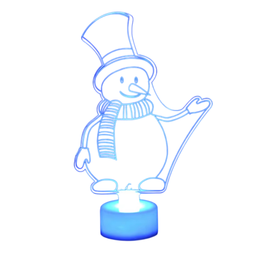 Snowman LED Mini Light 15 x 8.8 cm Colourful Flashing Battery-Powered Lamp Christmas Decoration Party Lighting