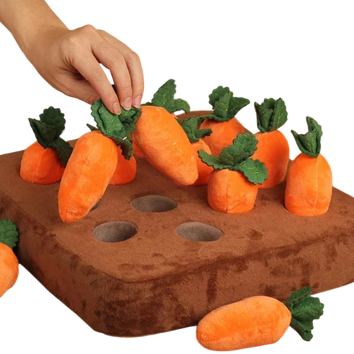 Snuffle Mat for Dogs 36.5 x 37.5 x 7.5 cm 12 Pull-Out Carrots 15 cm Interactive Scent Work Toy