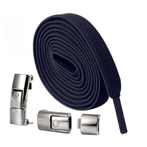 Šnúrky bez zaväzovania so zámkom 100 cm Elastické športové šnúrky s kovovou prackou Bežecká obuv Fitness Topánky Detská obuv