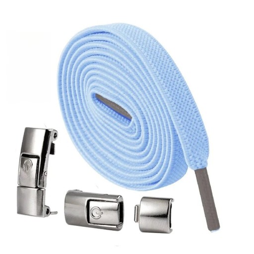Šnúrky bez zaväzovania so zámkom 100 cm Elastické športové šnúrky s kovovou prackou Bežecká obuv Fitness Topánky Detská obuv
