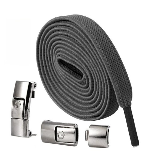 Šnúrky bez zaväzovania so zámkom 100 cm Elastické športové šnúrky s kovovou prackou Bežecká obuv Fitness Topánky Detská obuv