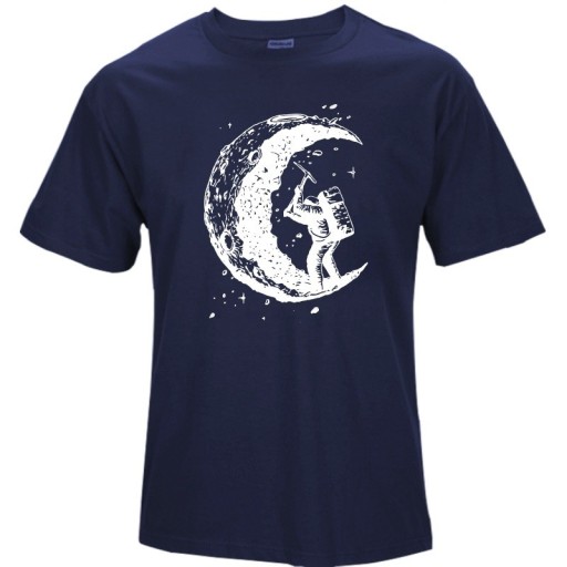 Snygg t-shirt för män med måne J3242