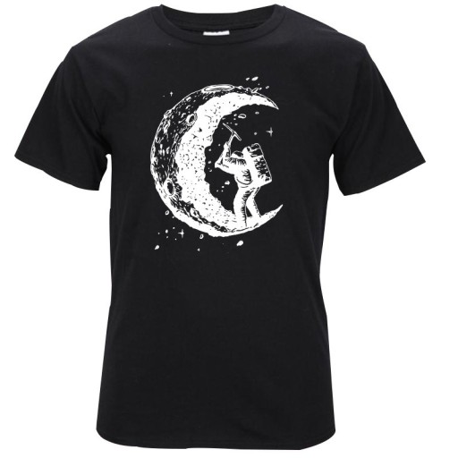 Snygg t-shirt för män med måne J3242