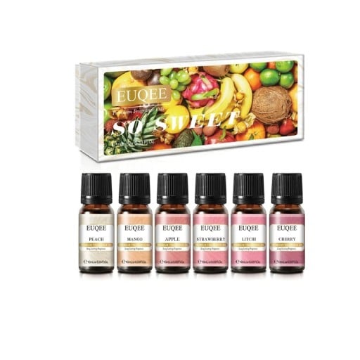 So Sweet illóolaj készlet 6×10 ml dárkové csomagolás 165 × 72 mm őszibarack mangó alma eper licsi cseresznye diffúzorhoz