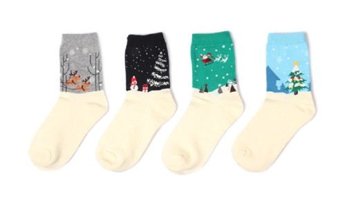 Socken mit Weihnachtsmotiv