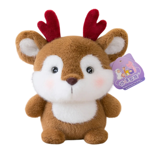 Soft Toy Deer 16 cm Soft Plush Toy Made of Soft Material with PP Cotton Filling Realistically Designed Cute Pet and Decoration