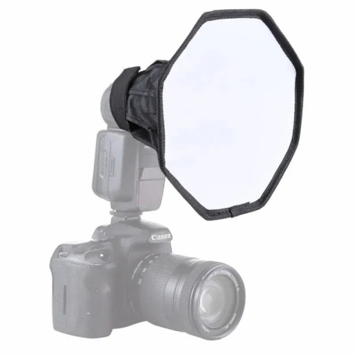 Softbox ośmiokątny 30×11 cm do lampy Speedlite Mini Dyfuzor Lampa błyskowa Studio fotograficzne Składany softbox Dyfuzor światła Akcesoria do aparatu