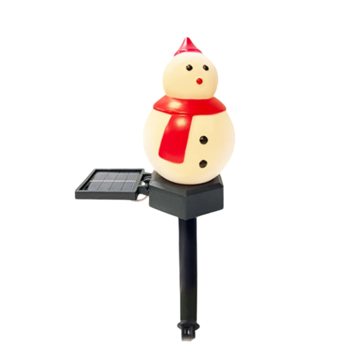 Solarlicht 29 cm Gartenstecker mit Schneemann Wasserdichtes Außen-LED-Licht 10,5 cm Figur Dekoration für Rasen und Hof