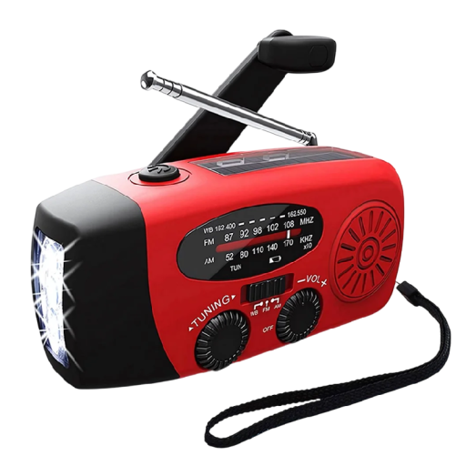 Solárna kempingová svietidlo 3LED s klikou AM/FM rádiom Power banka 2000mAh USB nabíjanie Prenosná baterka 13x6x4,5 cm Outdoor
