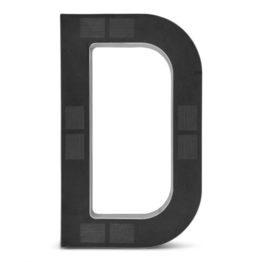 Solárne LED písmeno na plot a bránu Svietiaci obrys písmena Výška 23 cm ABS plast Čierne prevedenie K adrese domu aj pre mená a nápisy